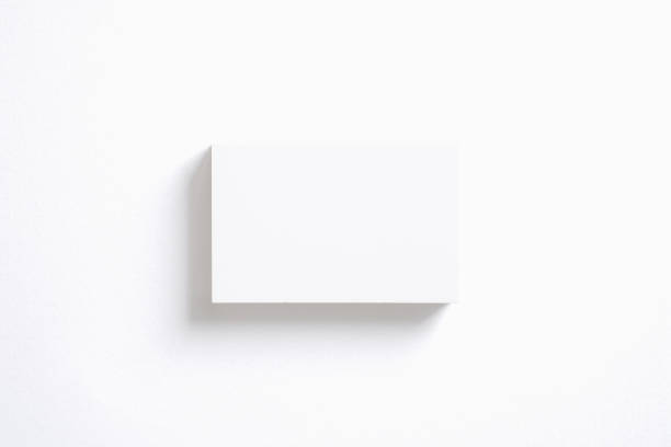 istock Blank business cards stack isolated on white. Mockup template for graphic designers presentations and portfolios. 3d render. 1200081142