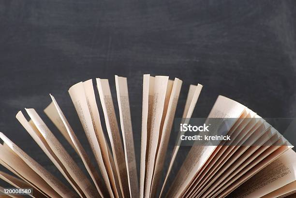 Opened Pages Stock Photo - Download Image Now - Book, Chalkboard - Visual Aid, Classroom