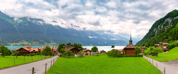 istock Swiss village Iseltwald, Switzerland 1200086972