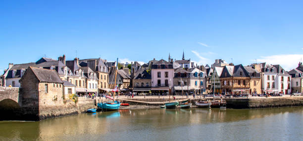istock Auray, Saint-Goustan district. Panoramic view of the harbour. Morbihan. Brittany 1200090341