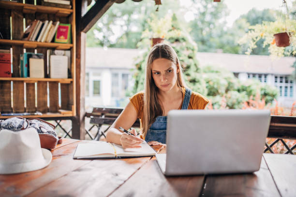 istock Young woman student studying outdoors 1200090495