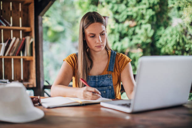 istock Young woman student studying outdoors 1200090549