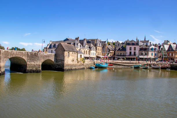 istock Auray, Saint-Goustan district. Panoramic view of the harbour. Morbihan. Brittany 1200091483