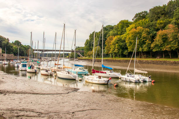 istock Auray, Saint-Goustan district. The port at low tide. Morbihan. Brittany 1200091486
