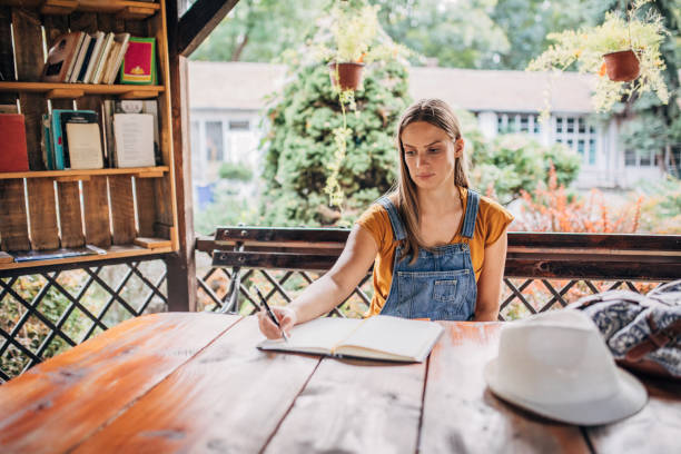 istock Young woman university student studying alone 1200093112