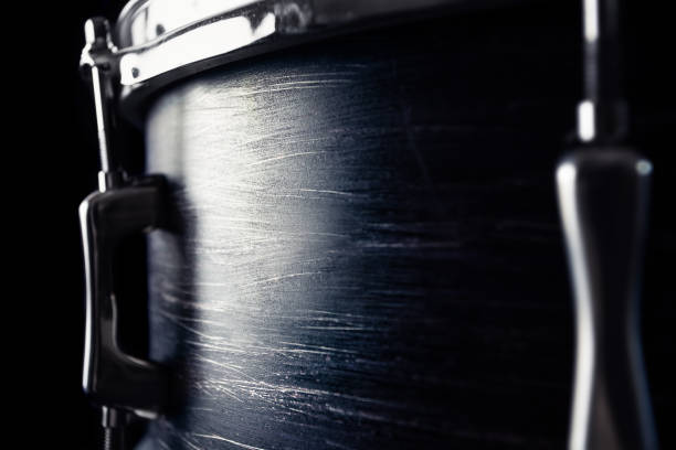istock Close-up Drum set in a black background 1200093365