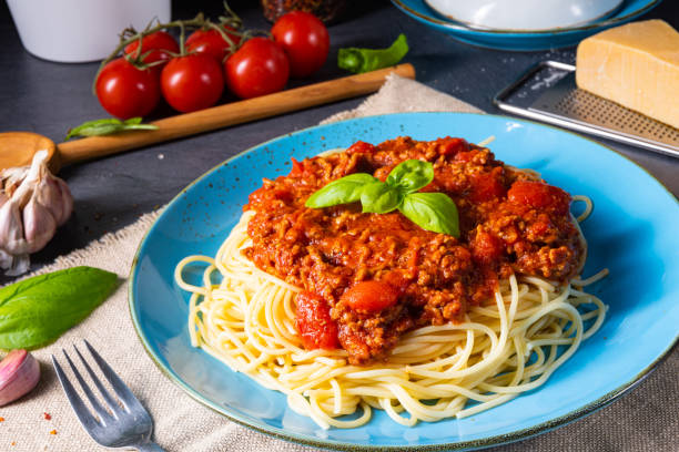istock The real Bolognese sauce with spaghetti noodle 1200095405