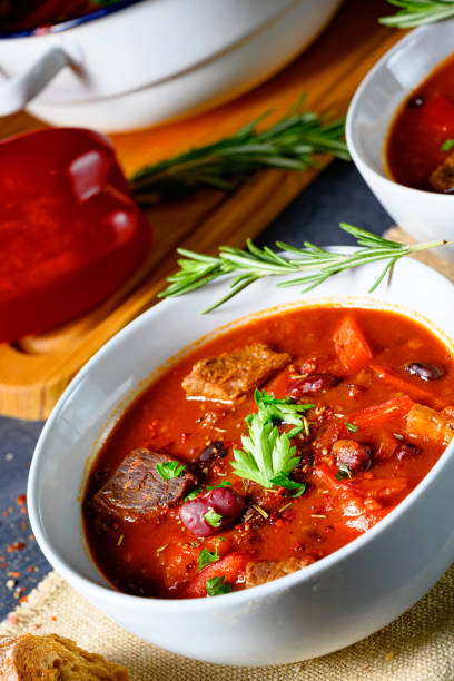 istock Spicy Mexican style beef with beans 1200095868