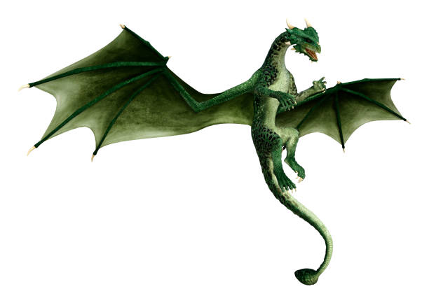 istock 3D illustration fantasy dragon on white 1200103515
