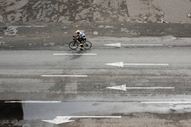 istock High angle view of cyclist in old Havana district 1200107724