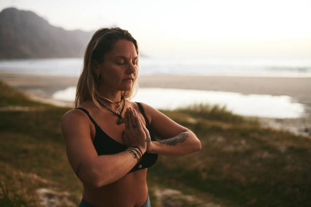 istock The soft ocean waves help me meditate 1200107925