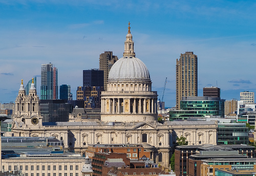 View of the dome of. St. Paul´s Cathedral in London