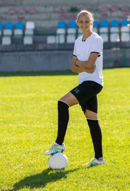 istock Young woman soccer player 1200120466
