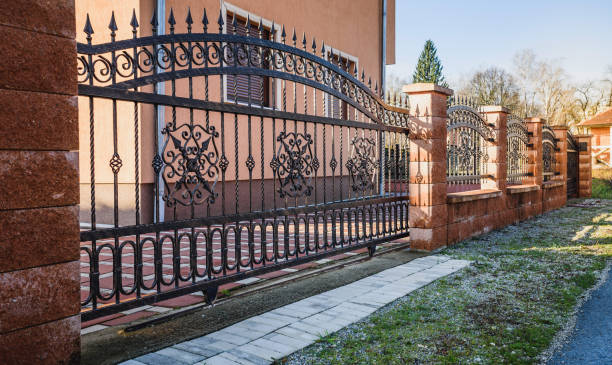 istock wrought iron fence 1200120660