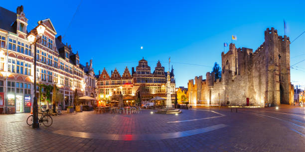 istock St Veerle's Square night, Ghent, Belgium 1200120666
