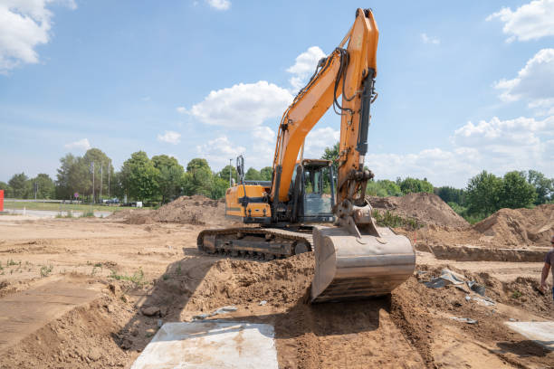 istock an excavator prepares the construction site for the placement of concrete columns 1200123493