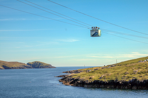 Ireland's only cable car and the only cable car that traverses open seawater in all of Europe, the Dursey cable car is strung above the Dursey Sound, which is a 150m wide passage between the island and Lamb’s Head at the tip of the Beara Peninsula.