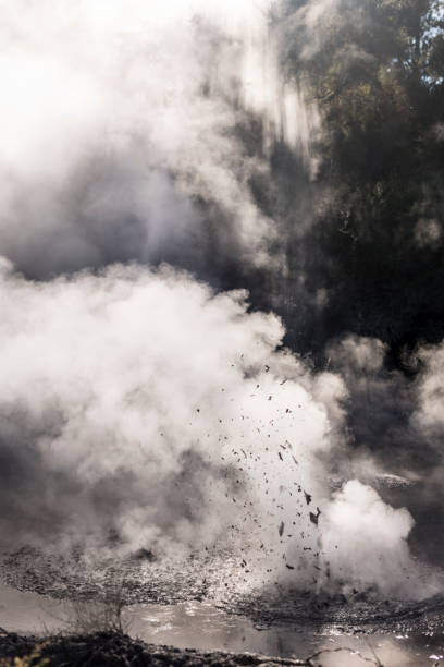 istock Sunset over Hot Mud Pools in Rotorua 1200127023