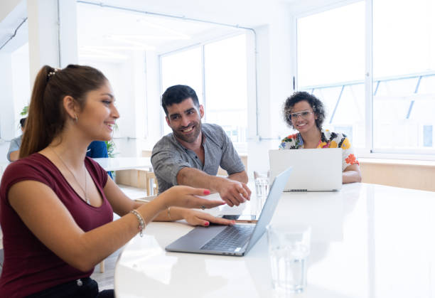 istock Open coworking business team working 1200134441