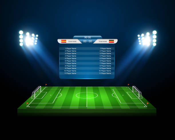 soccer champions final scoreboard template soccer champions final scoreboard template sports league stock illustrations