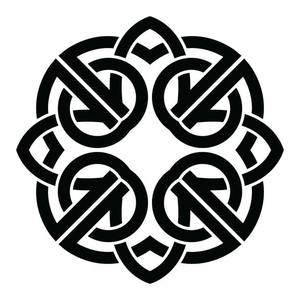 illustrations, cliparts, dessins animés et icônes de vecteur abstrait d'ornement abstrait de noeud celtique. - knotwork