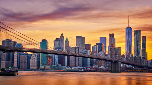 istock Manhattan Financial District at Sunset 1200139358