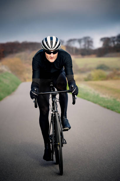 istock Cyclist out for a winter training ride in Denmark. 1200142373
