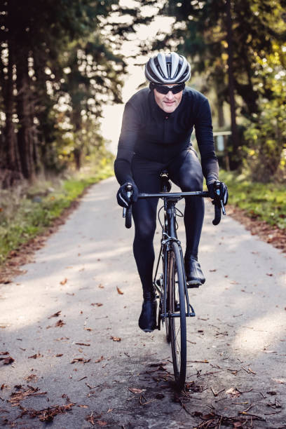 istock Cyclist out for a winter training ride in Denmark. 1200142952