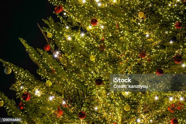 Shiny Christmas Tree Stock Photo - Download Image Now - Art, City Life, Cityscape