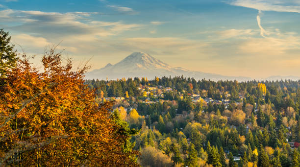 istock Autumn Homes And Mountain 1200148404