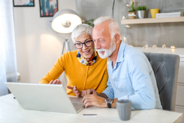 istock Senior couple shopping online. 1200150204