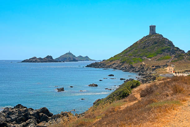 The View of The Iles Sanguinaires or Blood Island from Pointe de Parata.