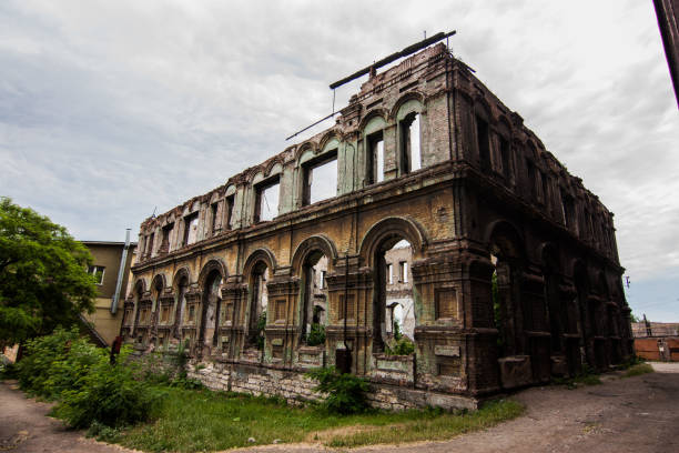 Old abandoned synagogue in Mariupol, Donetsk oblast, Ukraine