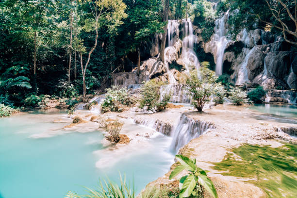istock Panoramic view over Kuang Si waterfall close to Luang Prabang, Laos 1200163706