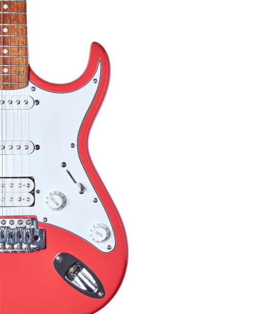 istock Fragment of an electric guitar on an isolated white background. Empty space for text. 1200173145