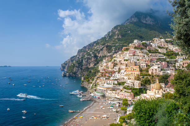 istock Postcard view of Positano village 1200174162