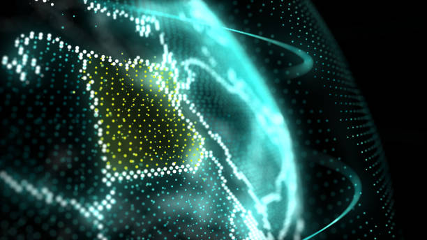 istock Egypt Map Hologram Effect, Cairo Digital global map, Alexandria 1200175784