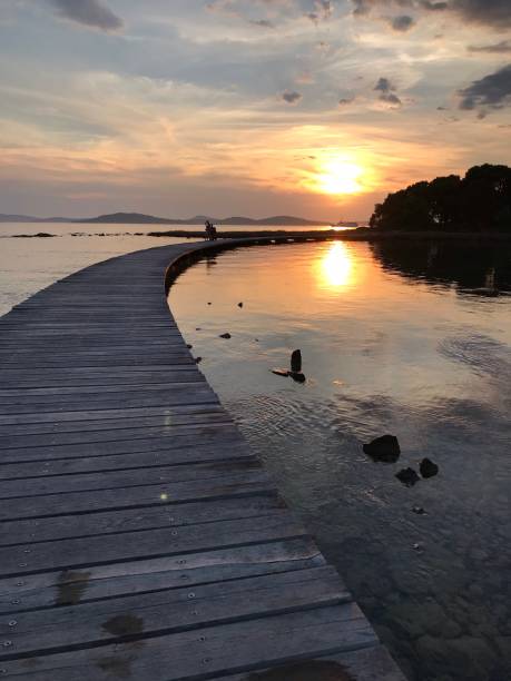 istock Promenade in Croatia at sunset 1200176477