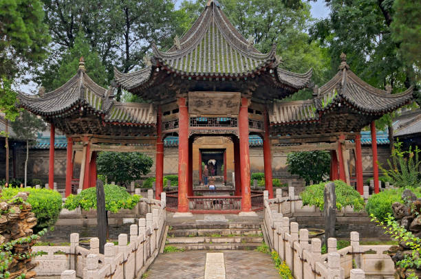 The Great Mosque in Muslim Quarter in old city, Xi'an China. stock photo