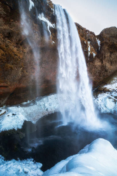istock Iceland seljalandsfoss waterfall, winter in Iceland, seljalandsfoss waterfall 1200184480