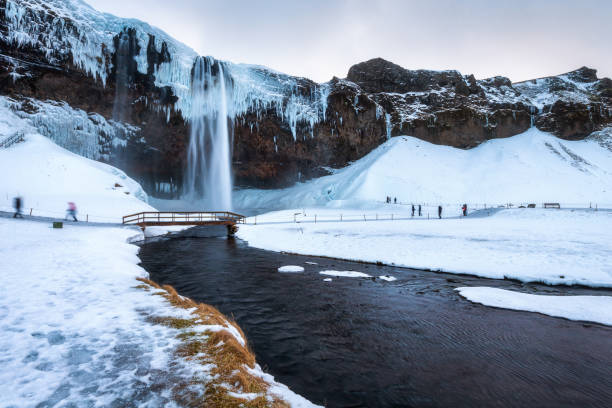 istock Iceland seljalandsfoss waterfall, winter in Iceland, seljalandsfoss waterfall 1200184592