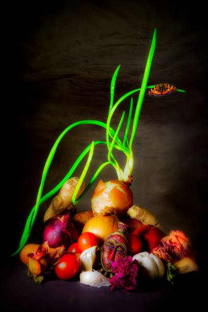 chopped green onions on background