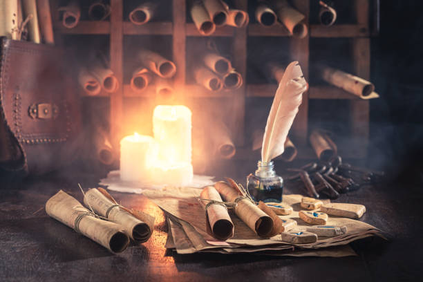 istock Magic library full of old and valuable manuscripts 1200188807