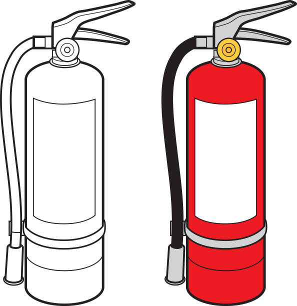 兩個滅火器 - 滅火筒標誌 幅插畫檔、美工圖案、卡通及圖標