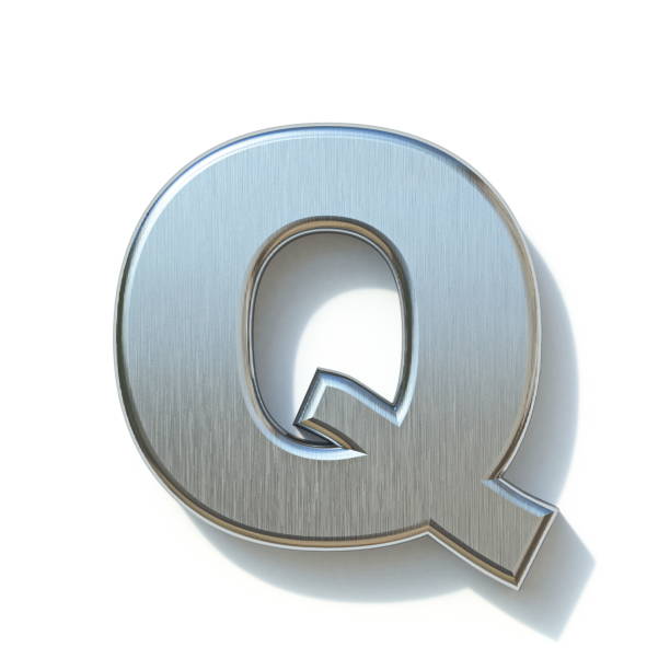 istock Brushed metal font Letter Q 3D 1200199820