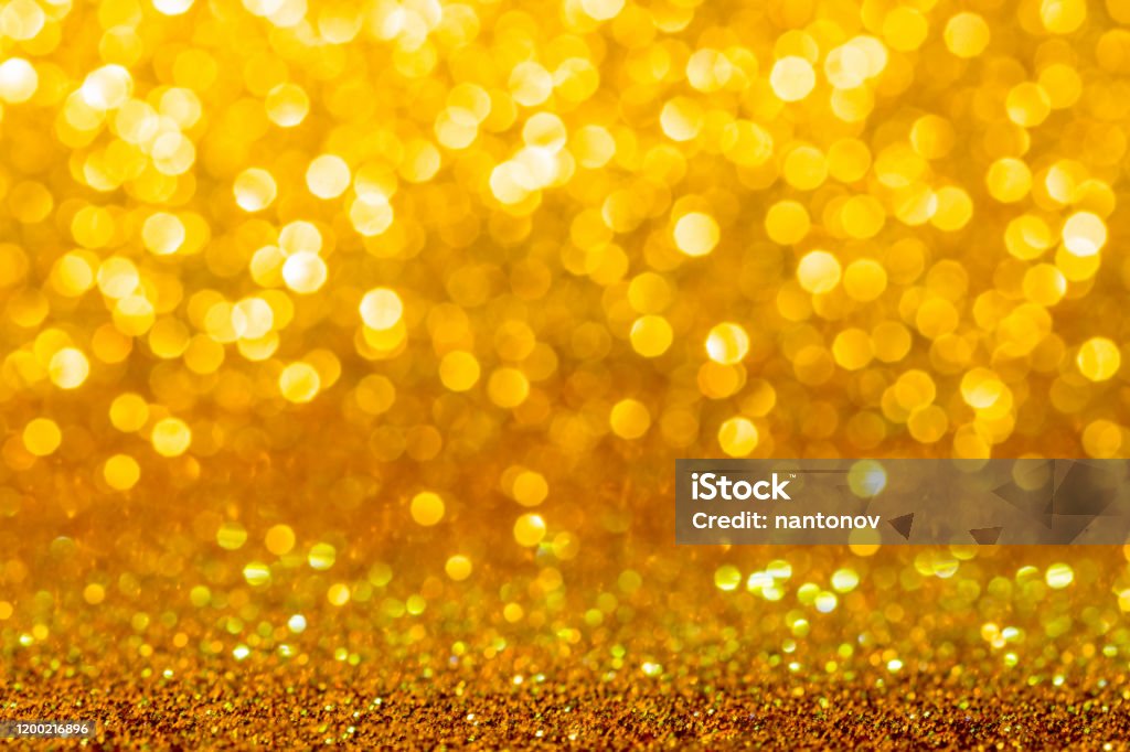 Gold Yellow Glitter Foil Background Shiny Metal Gold Foil Texture Abstract  Defocused Background Sparkle Glitter Texture With Bokeh Lights Stock Photo  - Download Image Now - iStock
