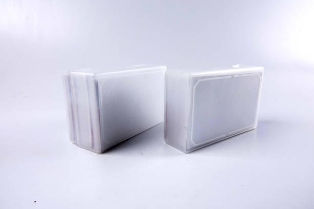 istock Two boxes of calling cards isolated on white. 1200217880