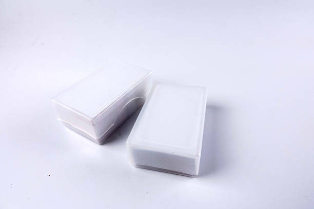 istock Two boxes of calling cards isolated on white. 1200217892