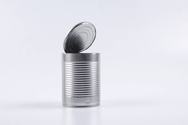 istock Empty oped aluminum can isolated on white. 1200217919