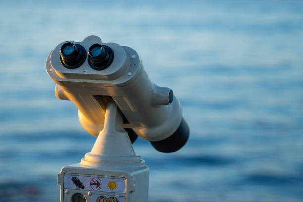istock Landscape with a telescope on a blurry background 1200219671